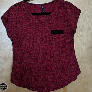 Pretty red and black blouse